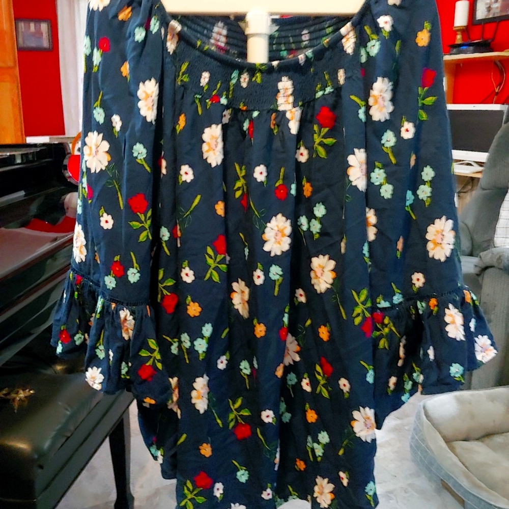 Terra & Sky Floral Top size 0x